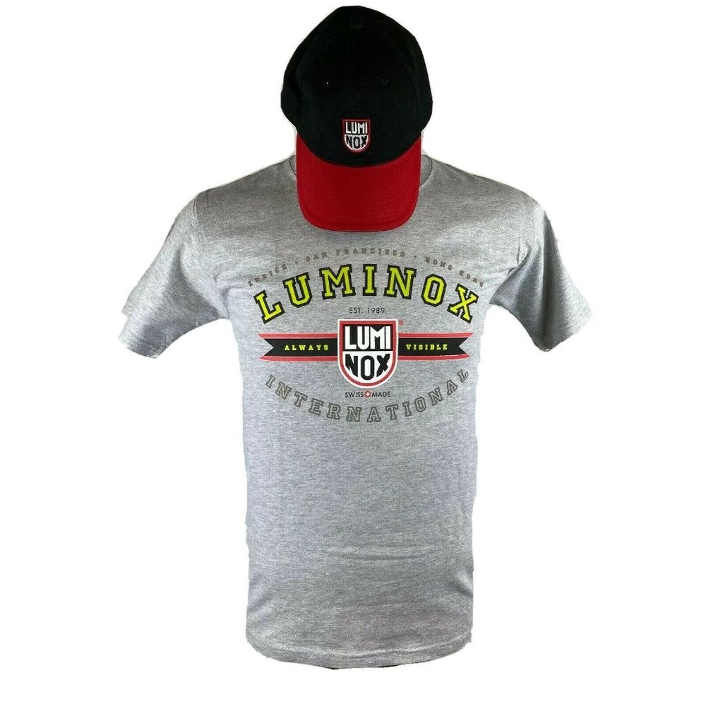 Luminox Swiss Watch Mens Hat Cap Shirt Combo Small